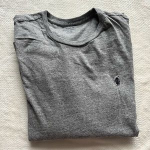 Men’s Gray Polo Long Sleeve Tshirt